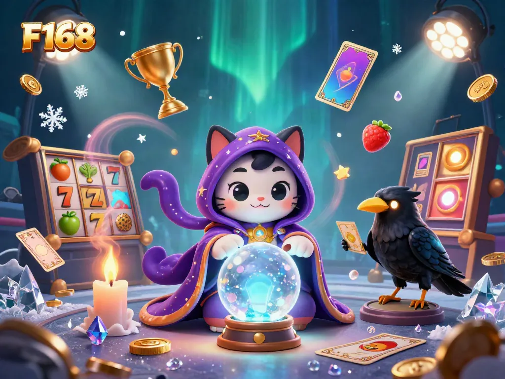 Engage in F168's thrilling casino experience with vivid characters and dynamic game elements.